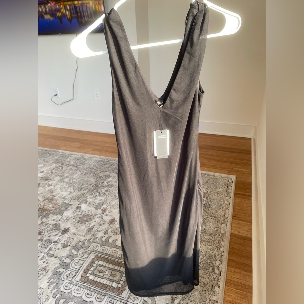 NWT AFRM BLACK MIDI DRESS